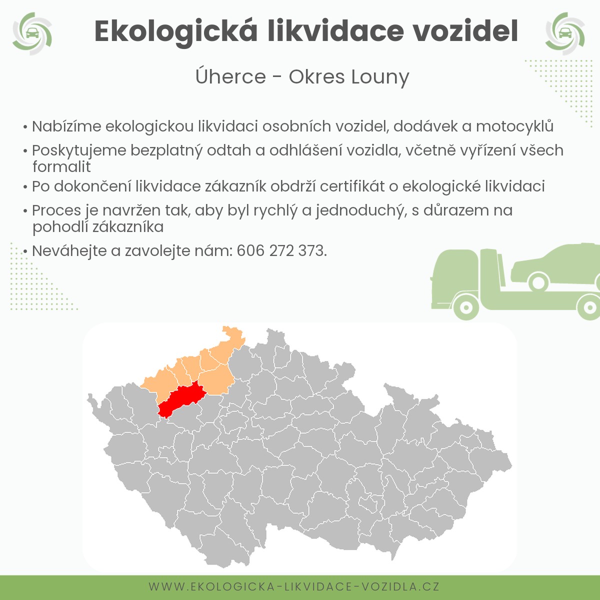 likvidace vozidel - Úherce