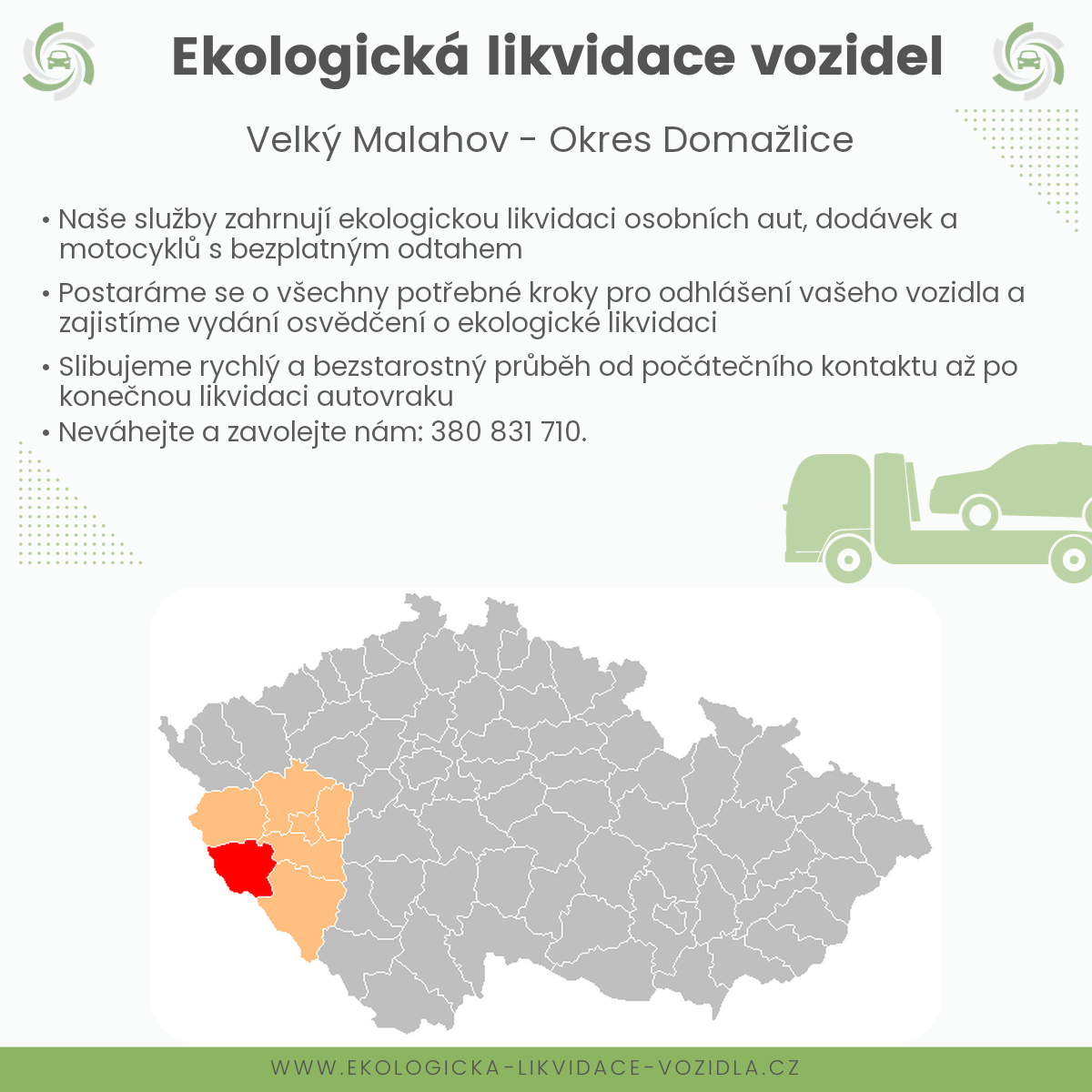 likvidace vozidel - Velký Malahov
