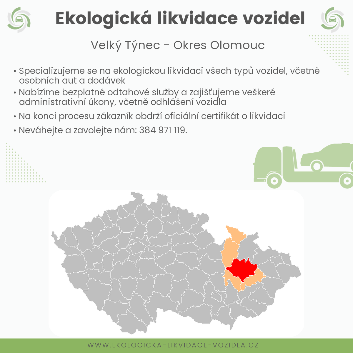 likvidace vozidel - Velký Týnec