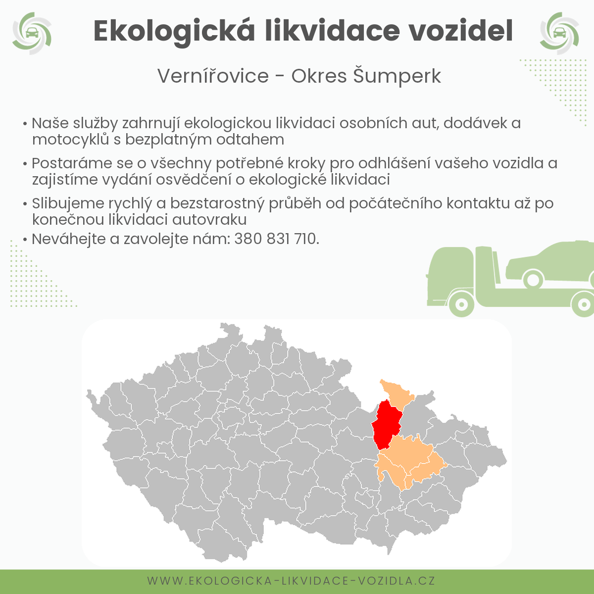 likvidace vozidel - Vernířovice