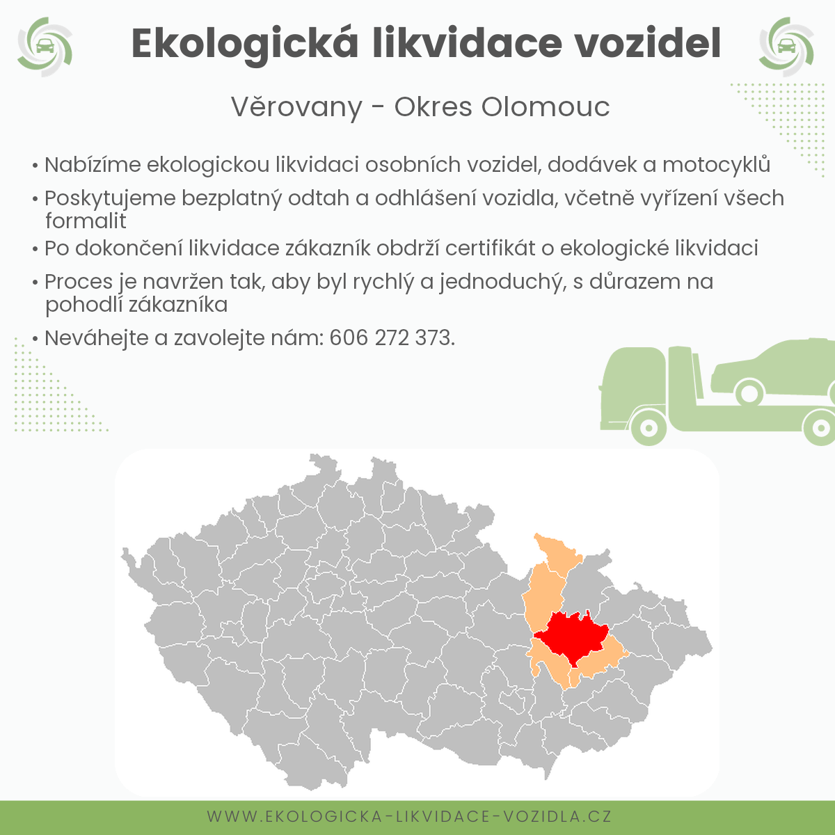 likvidace vozidel - Věrovany
