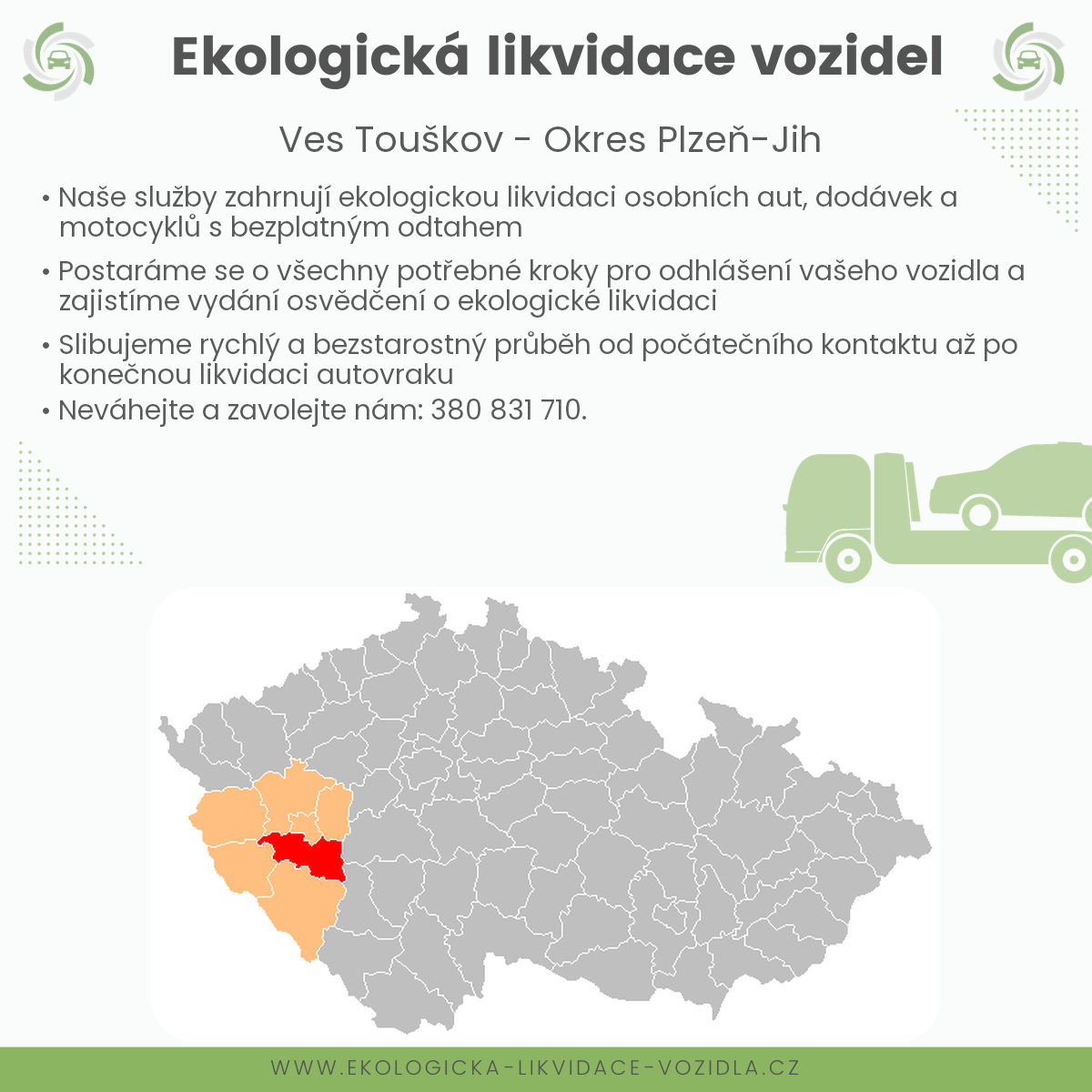 likvidace vozidel - Ves Touškov