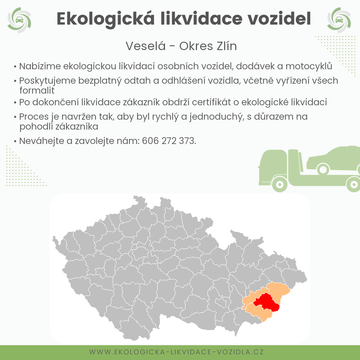 likvidace vozidel - Veselá