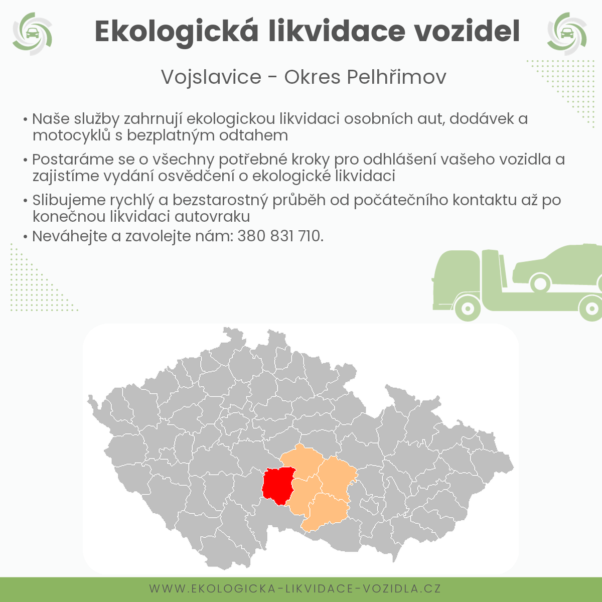likvidace vozidel - Vojslavice