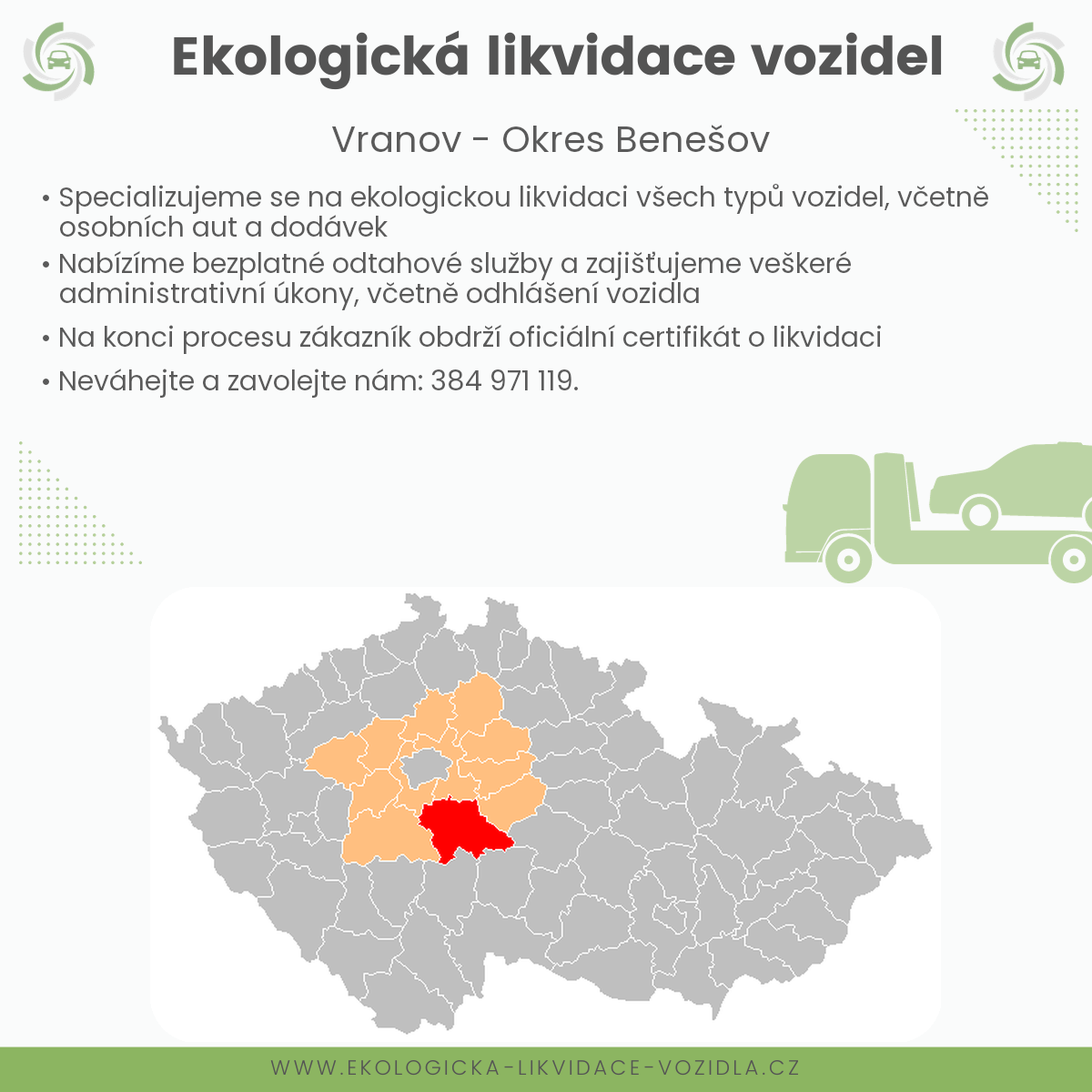 likvidace vozidel - Vranov