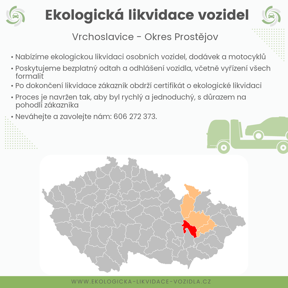 likvidace vozidel - Vrchoslavice