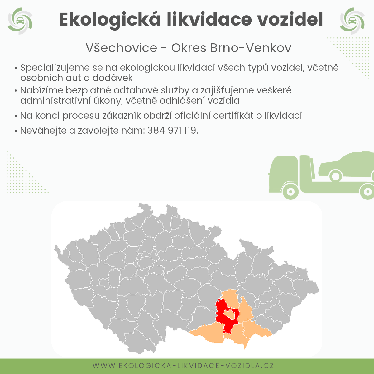 likvidace vozidel - Všechovice