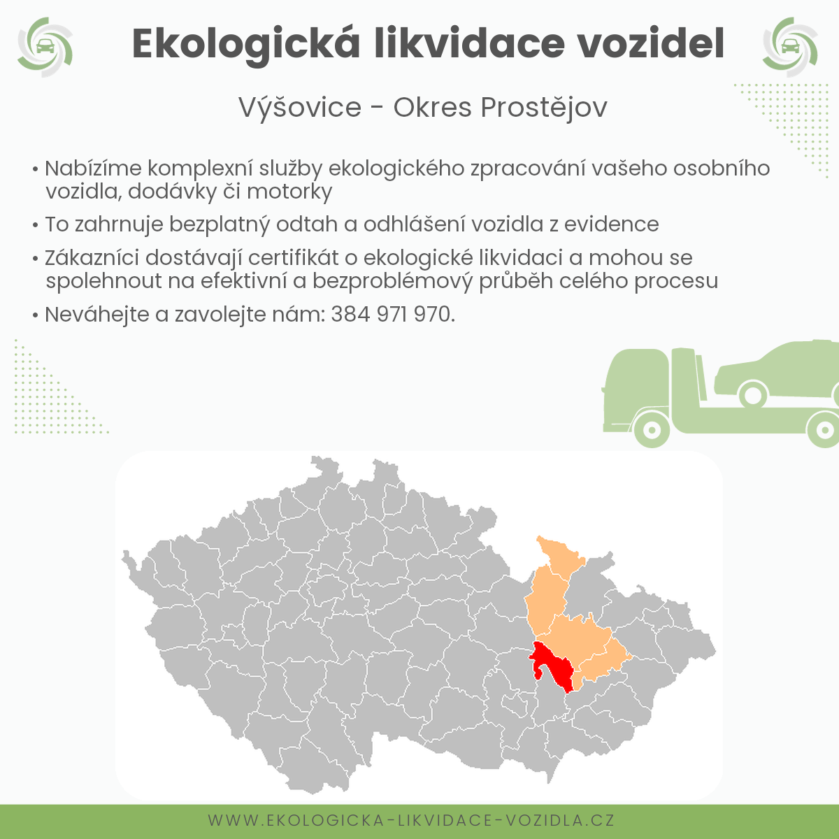 likvidace vozidel - Výšovice