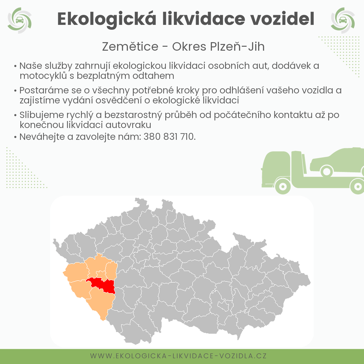 likvidace vozidel - Zemětice