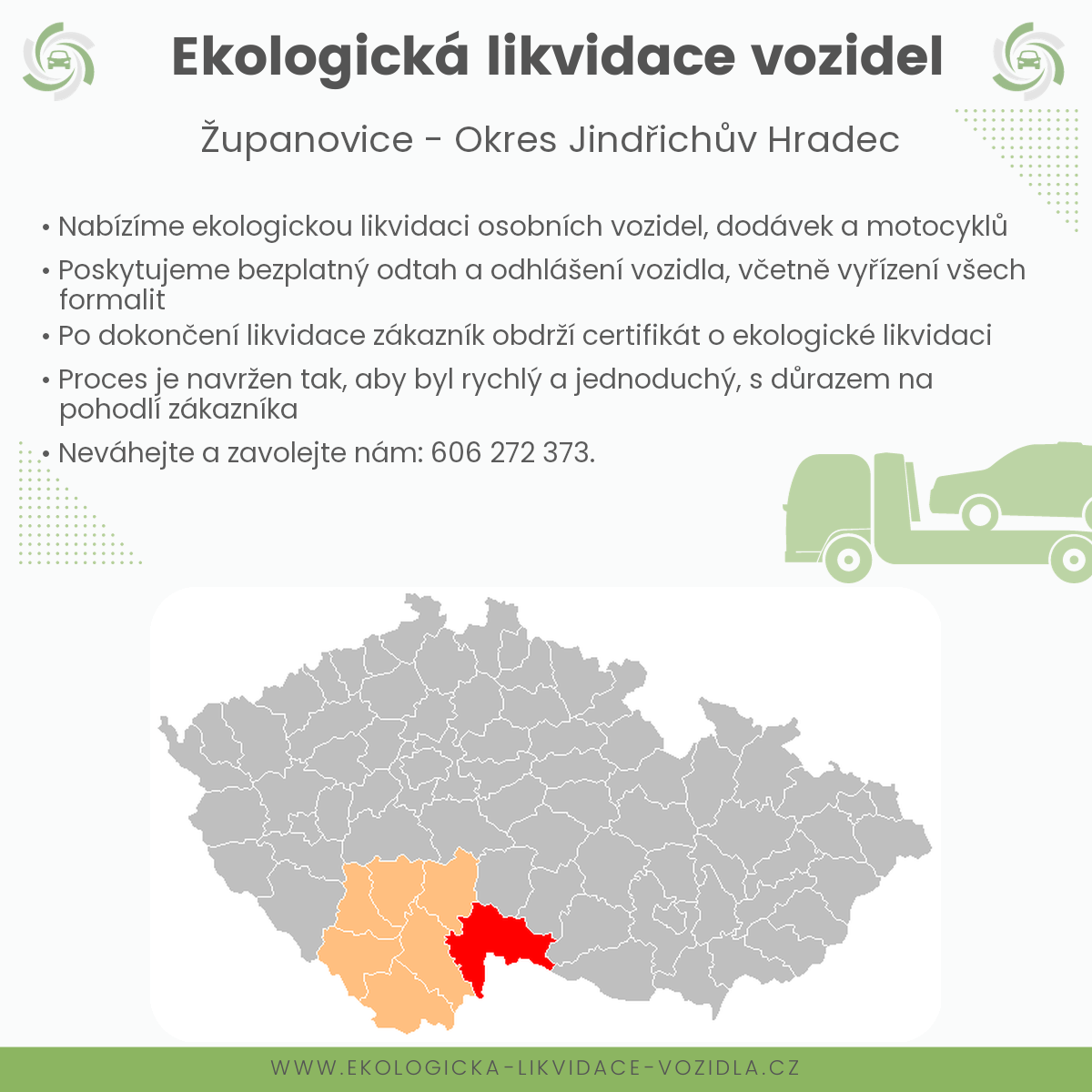 likvidace vozidel - Županovice